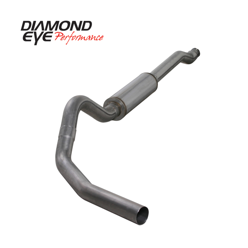 Ford F350 Performance Exhaust - Diamond Eye Performance - Cat Back, Single Rear Exit, Stainless Steel - `03-`07